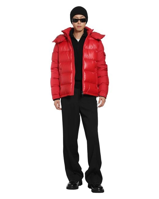Moncler Red Maya Short Down Jacket for men