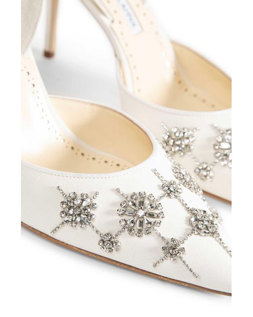 Manolo Blahnik Metallic Ralyne Pumps