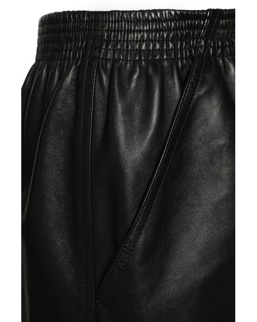 Chloé Black Leather Knee-Length Pencil Skirt