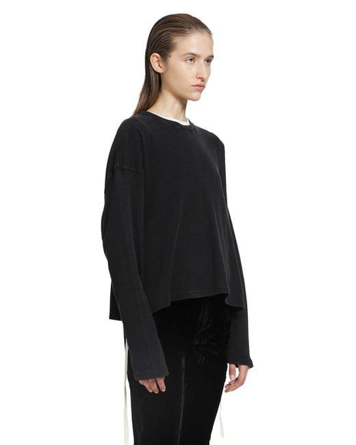 Ann Demeulemeester Black Nikita Printed Long Sleeve T-Shirt