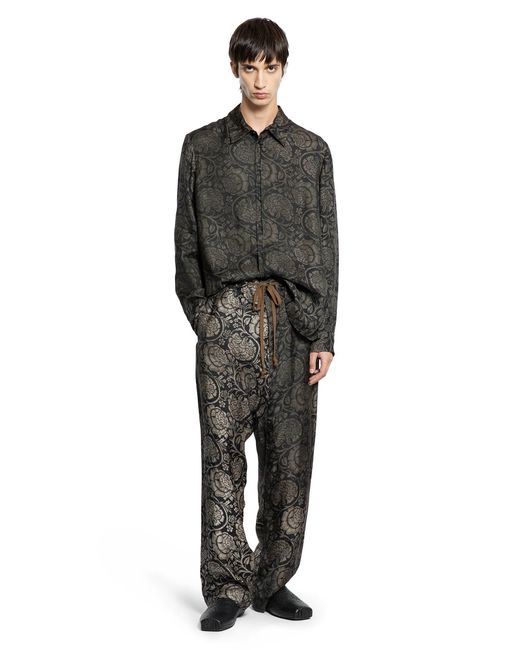 Uma Wang Black Tab Printed Shirt for men