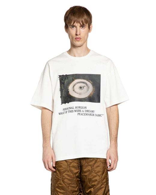 Oamc Peacemaker White Landart 03 Print T-Shirt for men