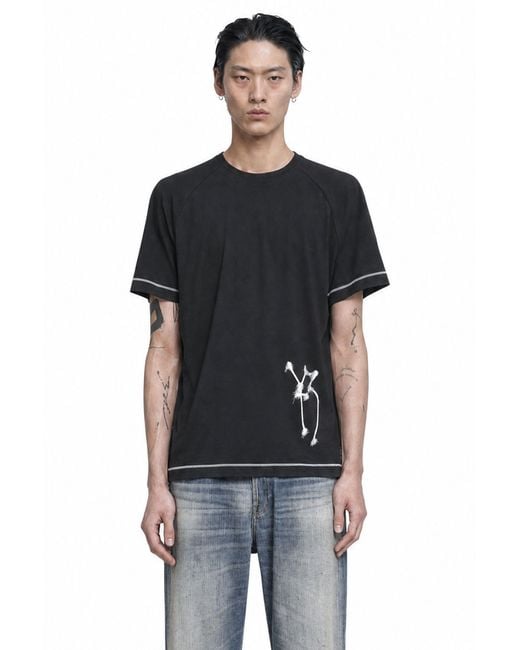 Y-3 Black Chito Graphic Running T-Shirt for men