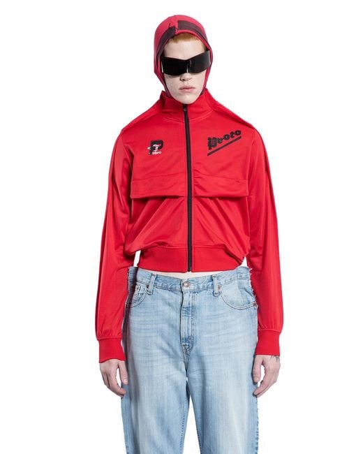 PROTOTYPES Red Umbro Collaboration Cropped Track Jacket for men