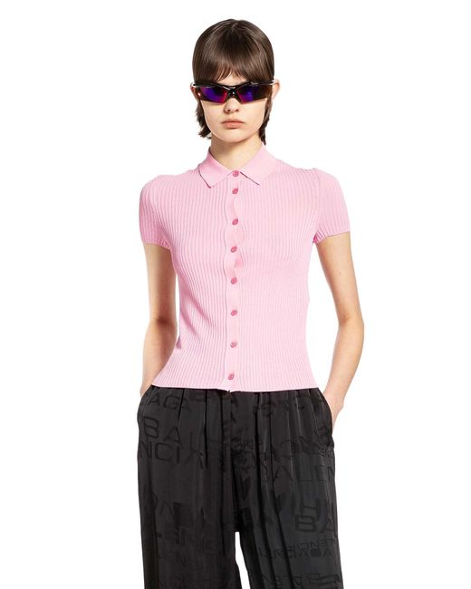 Balenciaga Red Short Sleeve Shirt