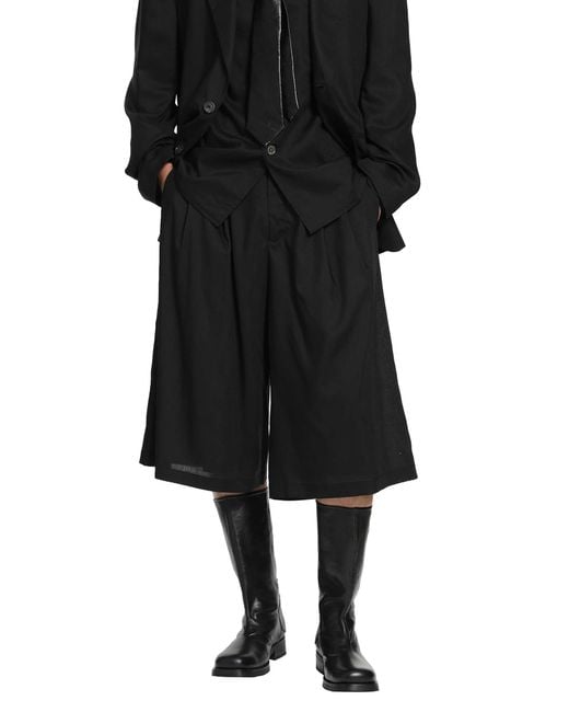 Our Legacy Black Split Shorts for men