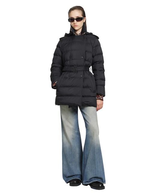 Burberry Black Nylon Hooded Puffer Jacket