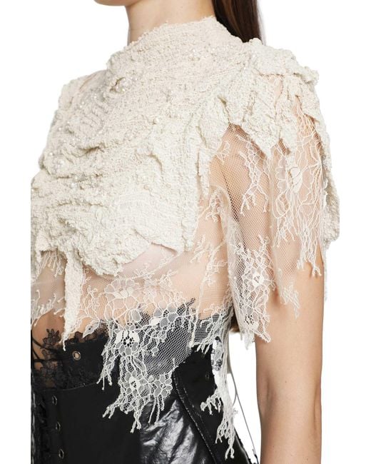 DREAMING ELI Black The Lady-In-Waiting Cropped T-Shirt