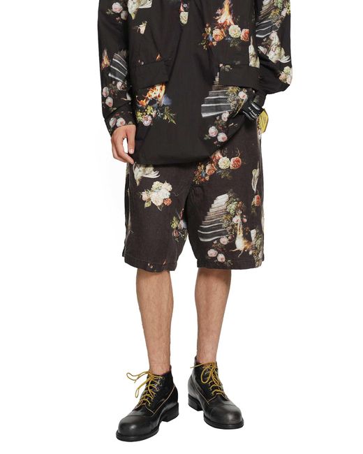 Undercover Blue Linen Shorts for men