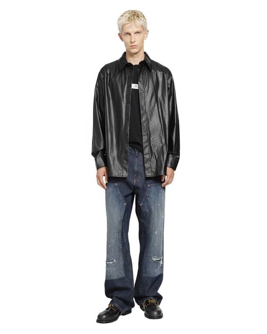 MM6 by Maison Margiela Black Mini Logo T-Shirt for men