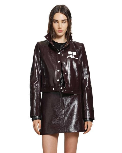 Courreges Brown Vinyle Reedition Jacket