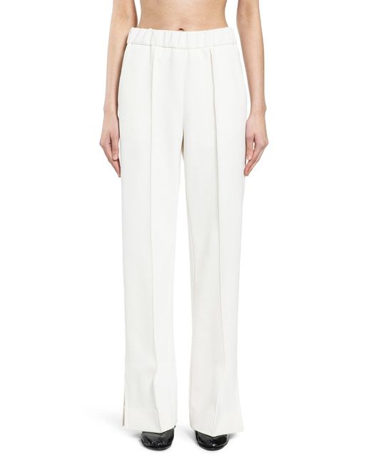 Jil Sander White Technical Cotton Trousers
