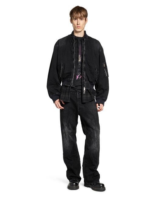 Balenciaga Black Distressed Jeans for men