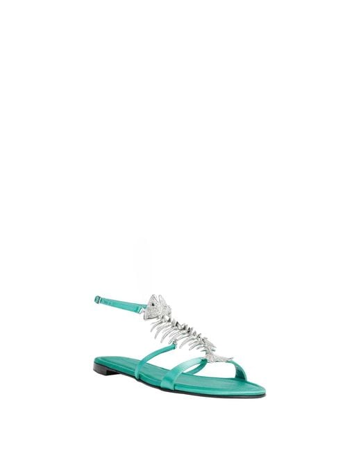 Giuseppe Zanotti Blue X Antonioli Slim 2.0 Flat Sandals