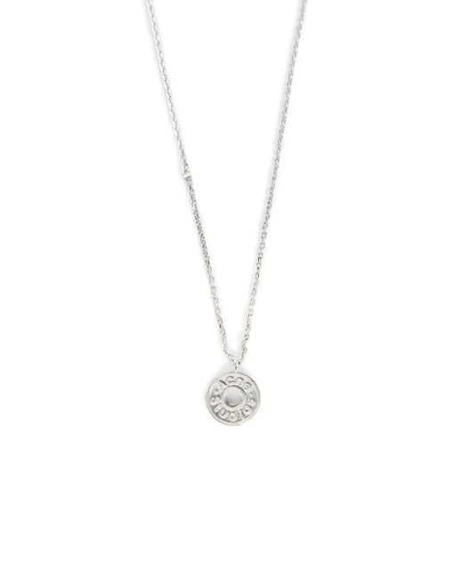 Acne White Denim Rivet Necklace