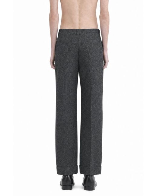 Valentino Gray Boutonné Wool Trousers for men
