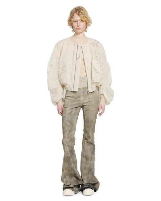 Rick Owens Natural Secchia Flight Bomber Jacket