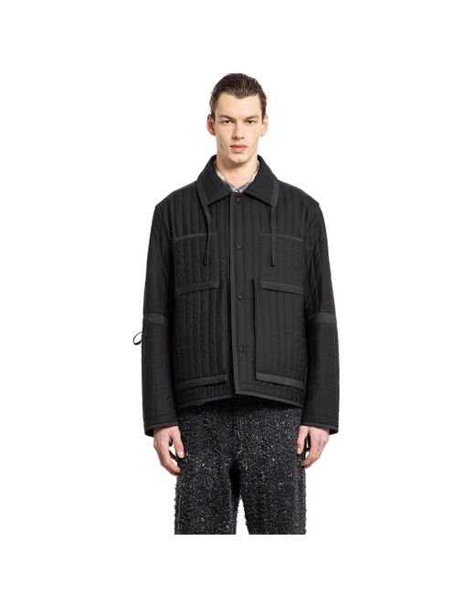 Craig Green Black Wool Quilted Worker Jacket for men