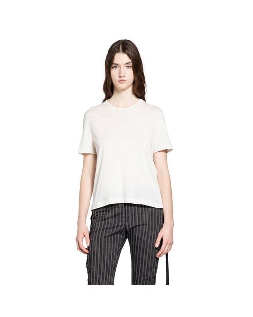 Ann Demeulemeester White Fanie Standard Fit T-Shirt