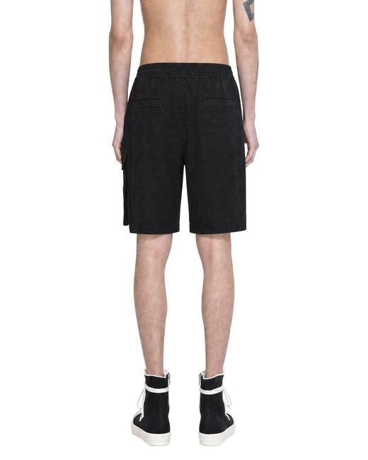 Rick Owens Black Tower Cargobela Shorts for men