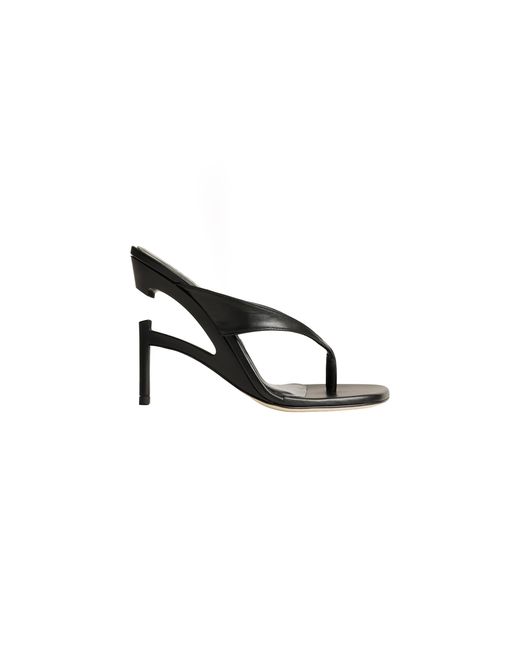 NVL-GARDE Black Broken Heel Thong Sandals