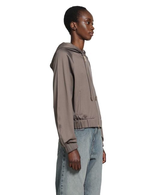 Moncler Brown Fleece Zip Up Hoodie
