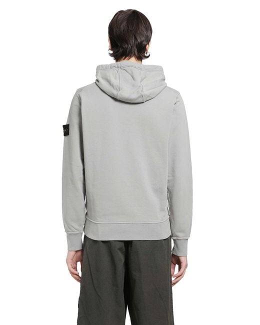 Stone Island Gray 6100062 Hoodie for men