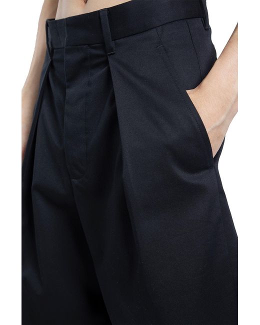 Ann Demeulemeester Blue Noral Pleated Shorts for men