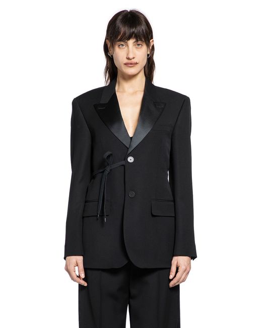 Balenciaga Black Wrap Tuxedo Blazer