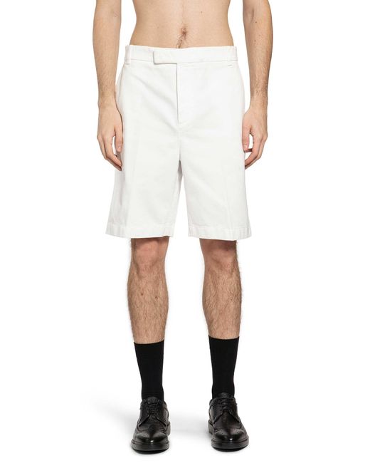 Thom Browne White Utility Chinos for men