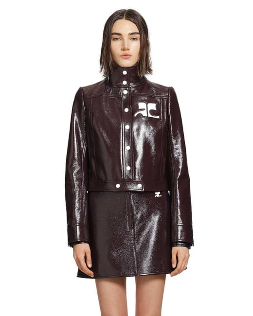 Courreges Brown Vinyle Reedition Jacket