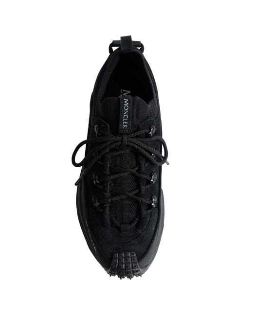 Moncler Black Trailgrip Lite3 Suede Trainers for men