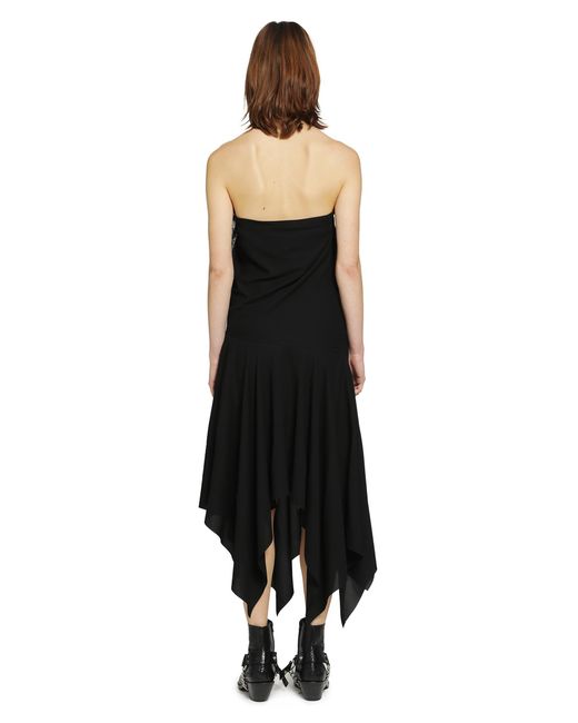 Junya Watanabe Black Asymmetric Lace Slip Dress