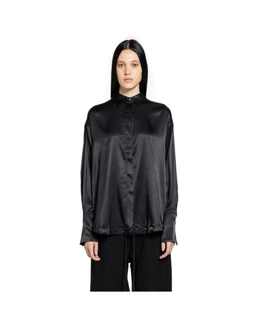 Thom Krom Black Satin Shirt