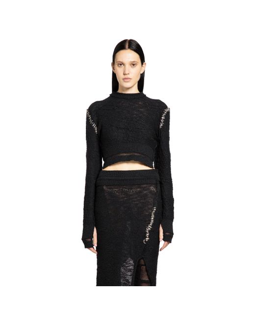 Halo Black Rough Crop Top