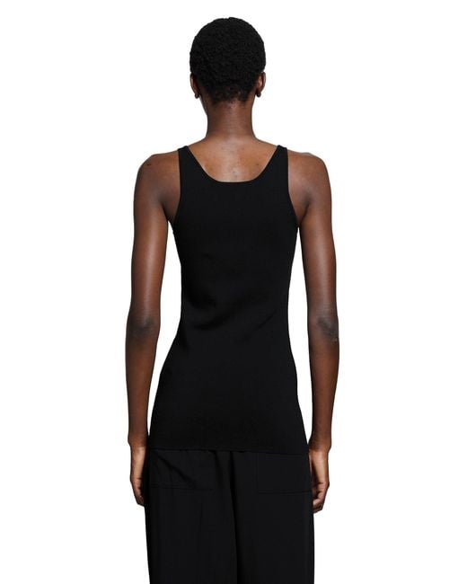 Totême Black Classic Compact Knit Tank