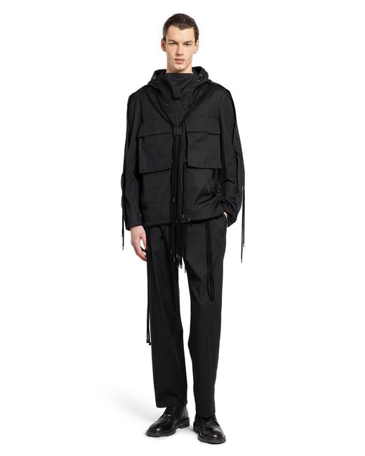 Craig Green Black Elasticated Worker Trousers for men