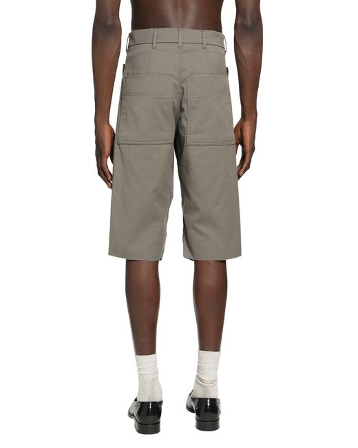 BRYAN JIMENE`Z Gray Cut Off Shorts for men
