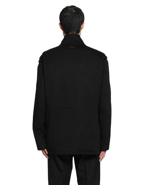 Lardini Black Cashmere Field Jacket for men