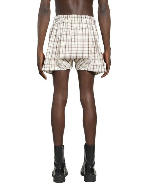 BRYAN JIMENE`Z Natural Check Boxers for men