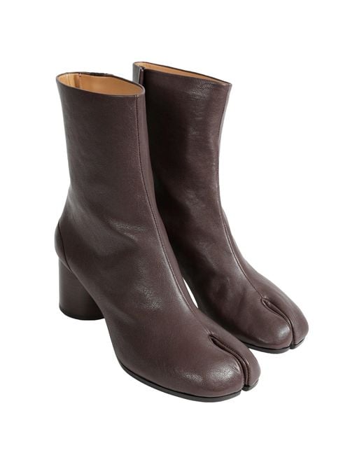 Maison Margiela Brown Tabi Ankle Boots