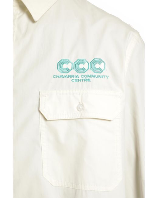 Willy Chavarria White Corcoran Workshirt for men