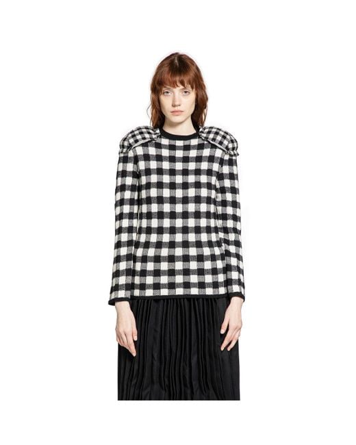 Comme des Garçons Black Check Wool Sweater