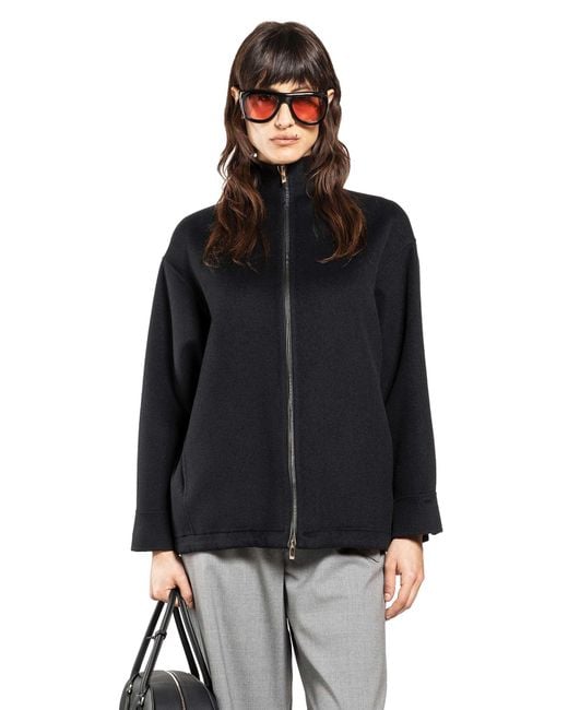 Max Mara Black Wool Cashmere Silk Jacket