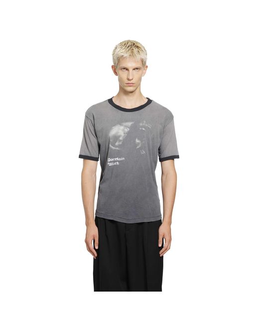 Enfants Riches Deprimes Gray Porcelain Dog Patch Ringer T-Shirt for men