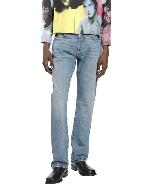 Versace Blue Straight Jeans for men