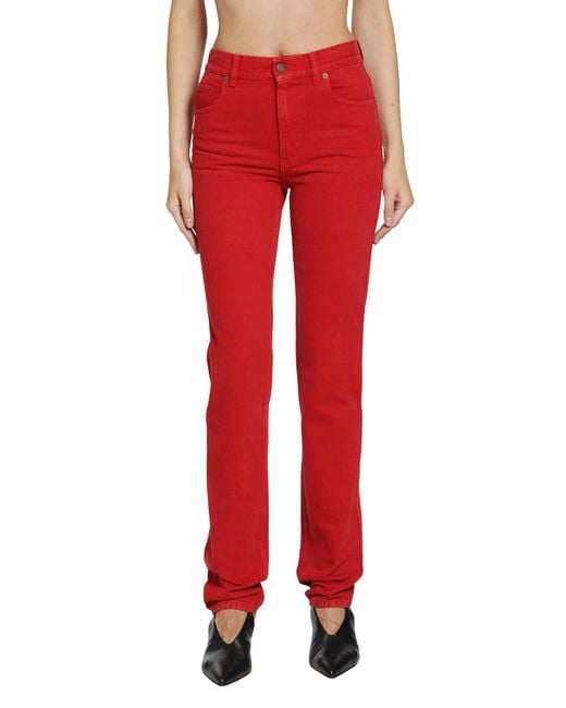 Chloé Red High-Rise Skinny Jeans