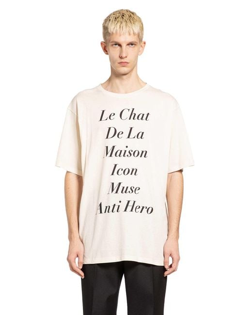 Valentino Natural Le Chat De La Maison Icon Muse Anti Hero T-Shirt for men