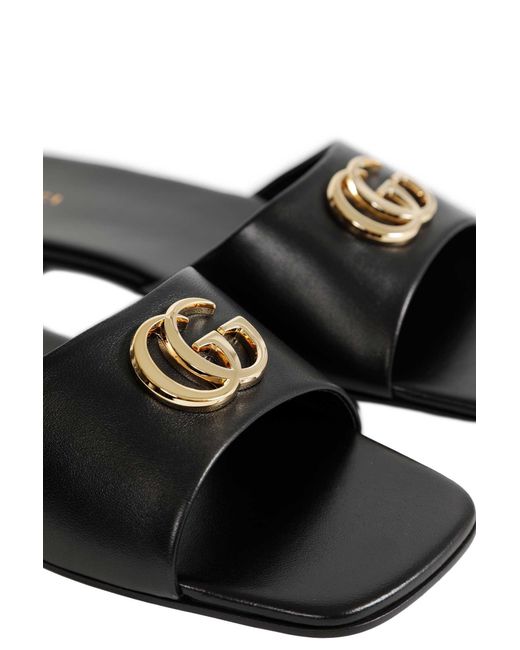 Gucci Black Double G Slide Sandals
