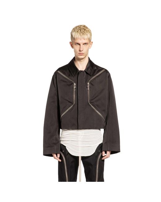 Rick Owens Black Temple Heizer Mac Jkt for men